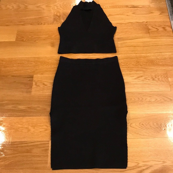 Olivaceous Dresses & Skirts - Olivaceous 2-pc black stretch body con midi NWT, M